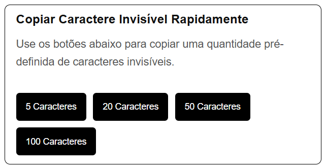 Copiar Caractere Invisível Rapidamente